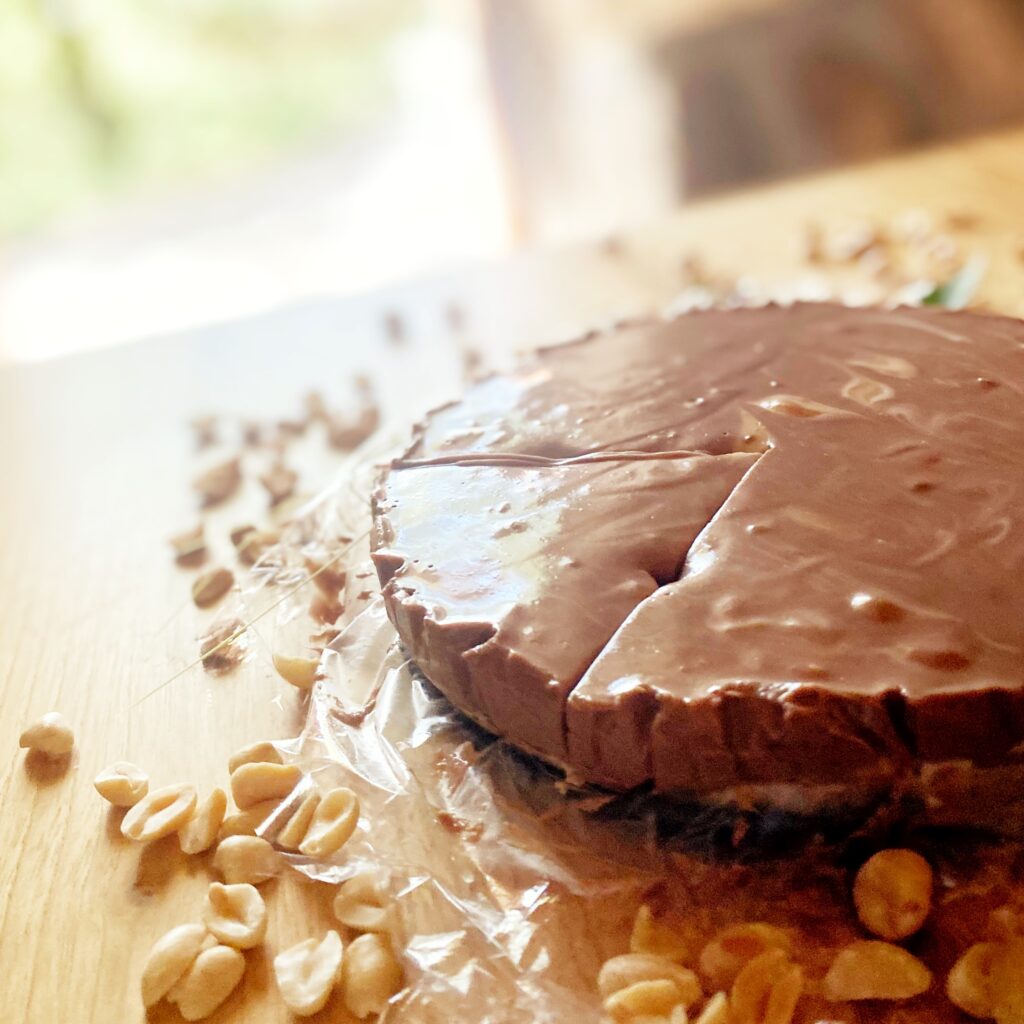 cake on a wooden table