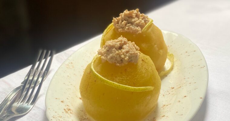 Vegan Tufahije (Bosnian Walnut-stuffed Apples)