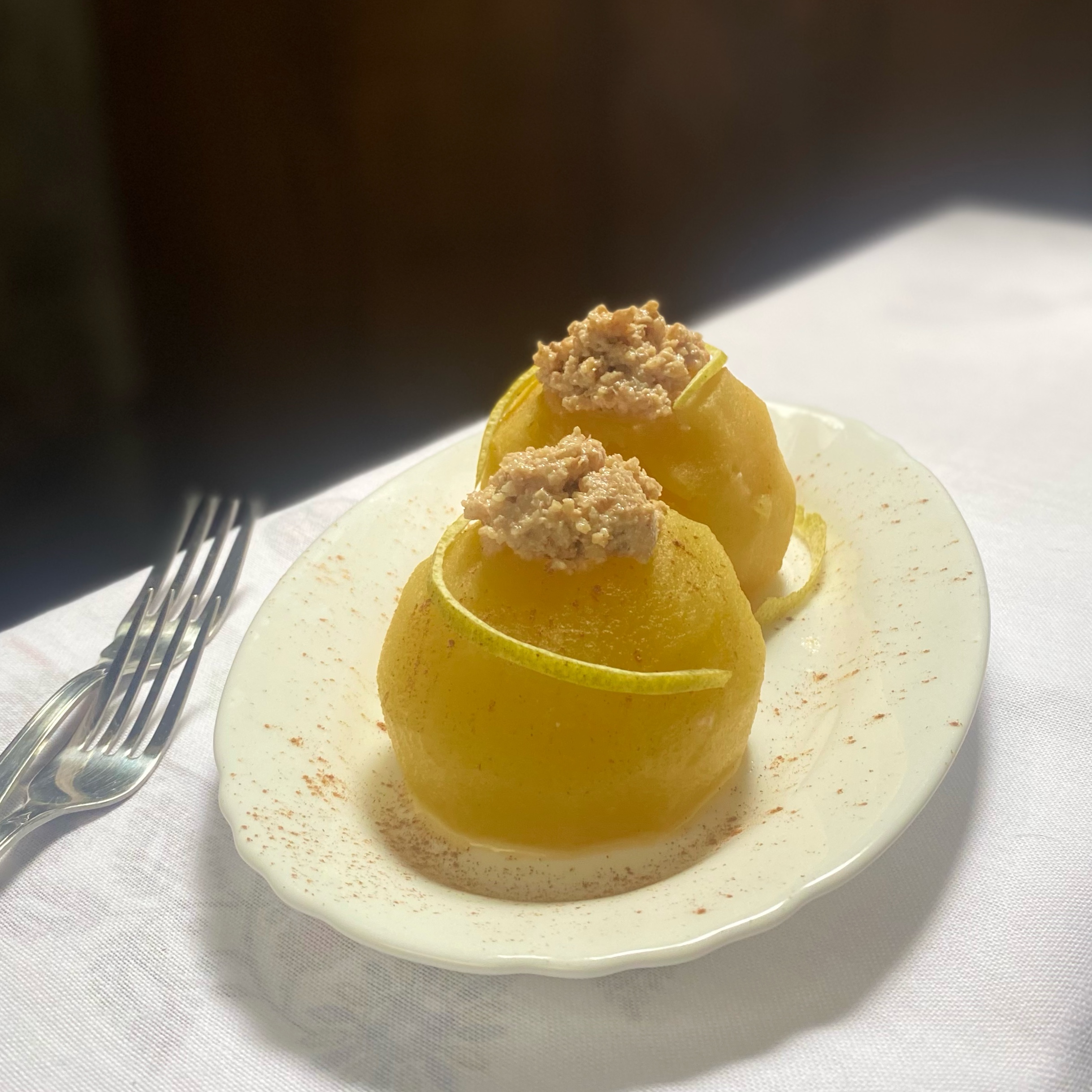 Vegan Tufahije (Bosnian Walnut-stuffed Apples)