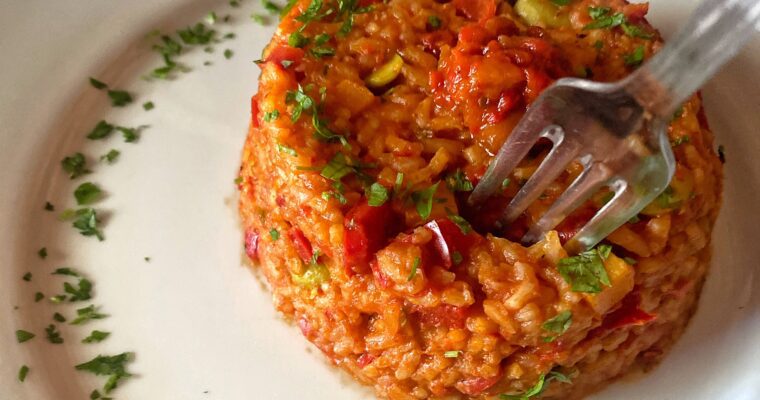 Đuveč sa rižom (Red Pepper and Tomato Rice)