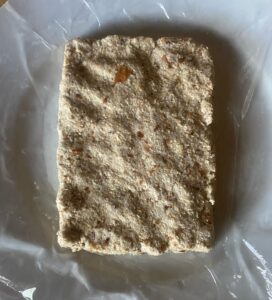 no-bake crust on a cling film and plate