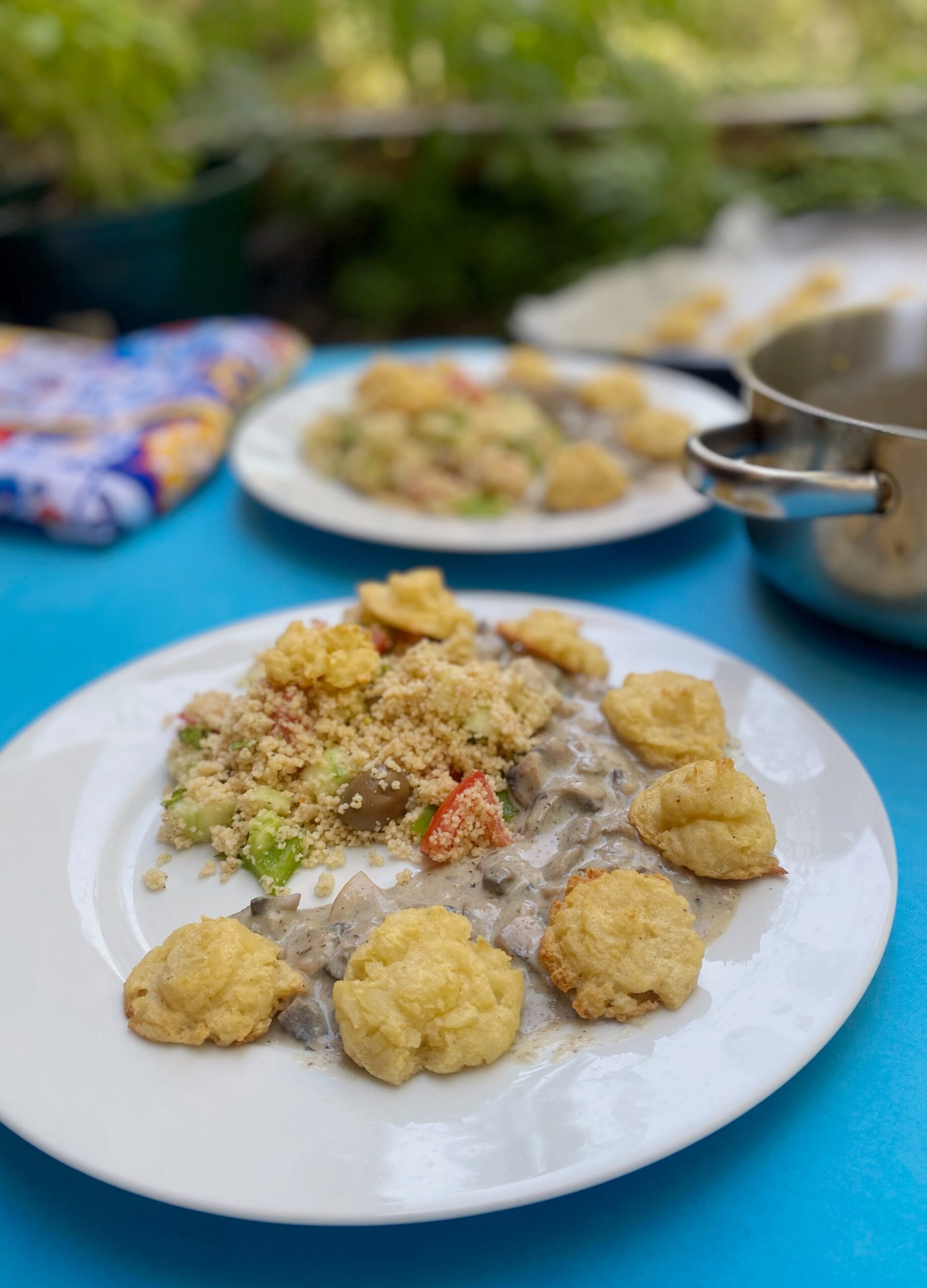 Taboulé, Crème de Champignons & Pommes Duchesse