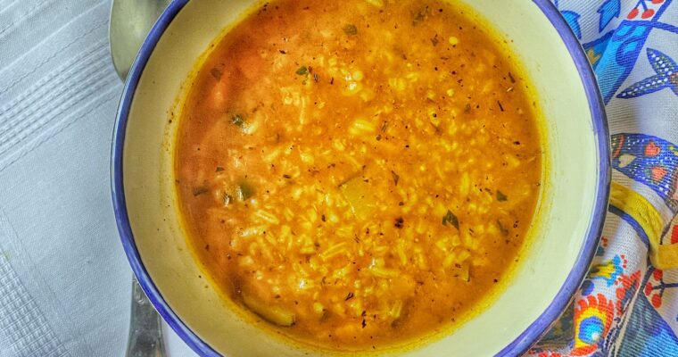 Tomato Rice Soup (American style)