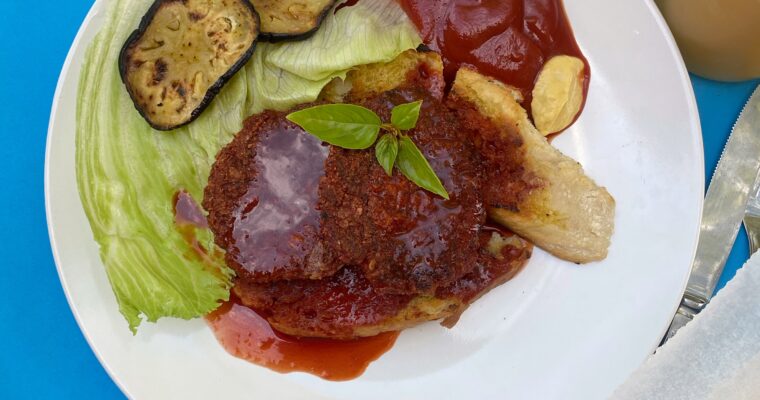 Bloody Yurt Beetroot Burgers with Sweet Potato Fries