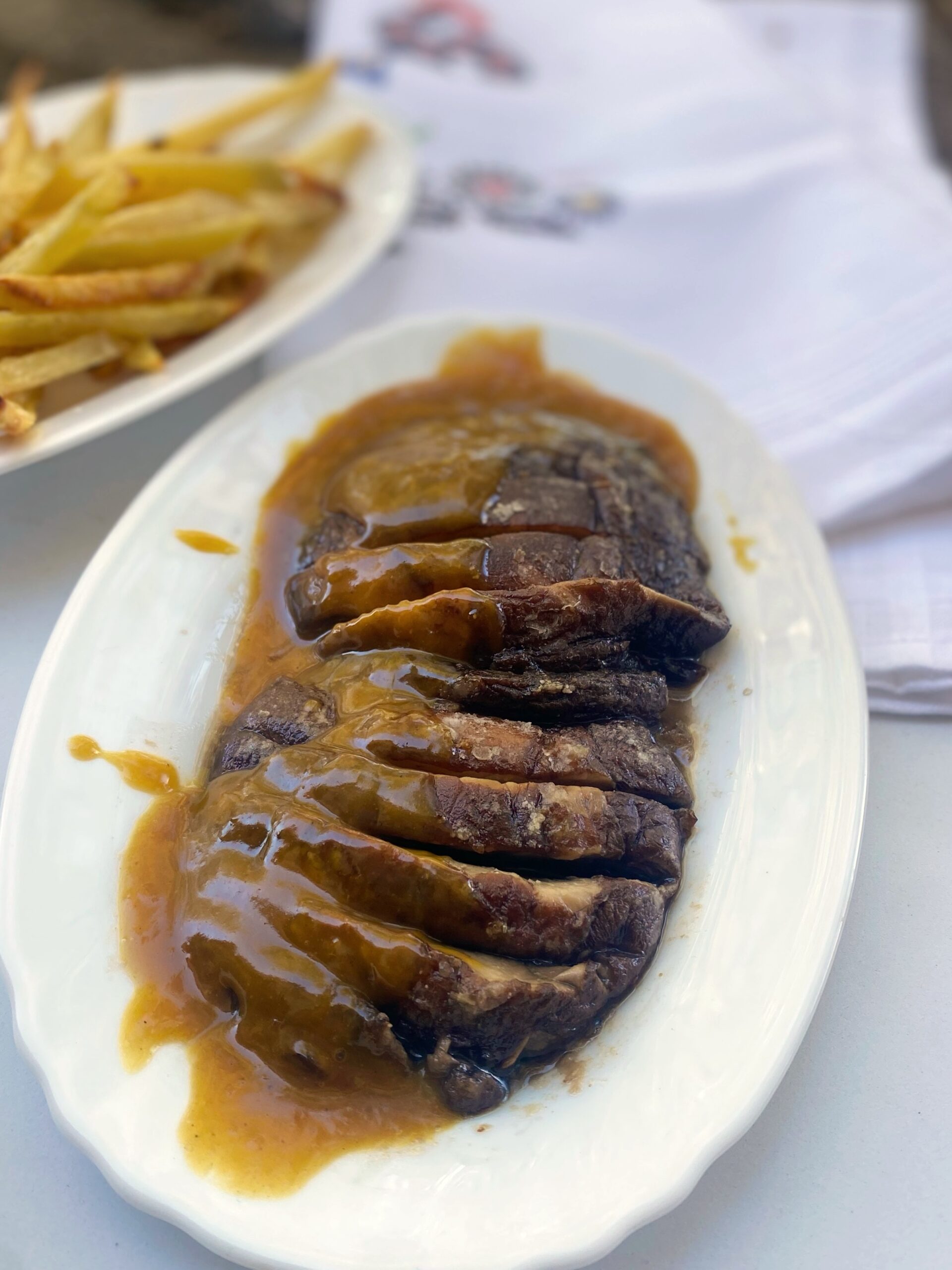 Portobello à l‘orange and French Fries