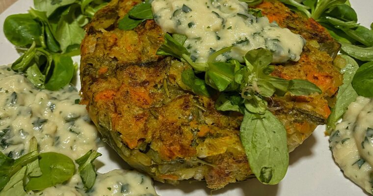 Bubble and Squeak with vegan Parsley sauce