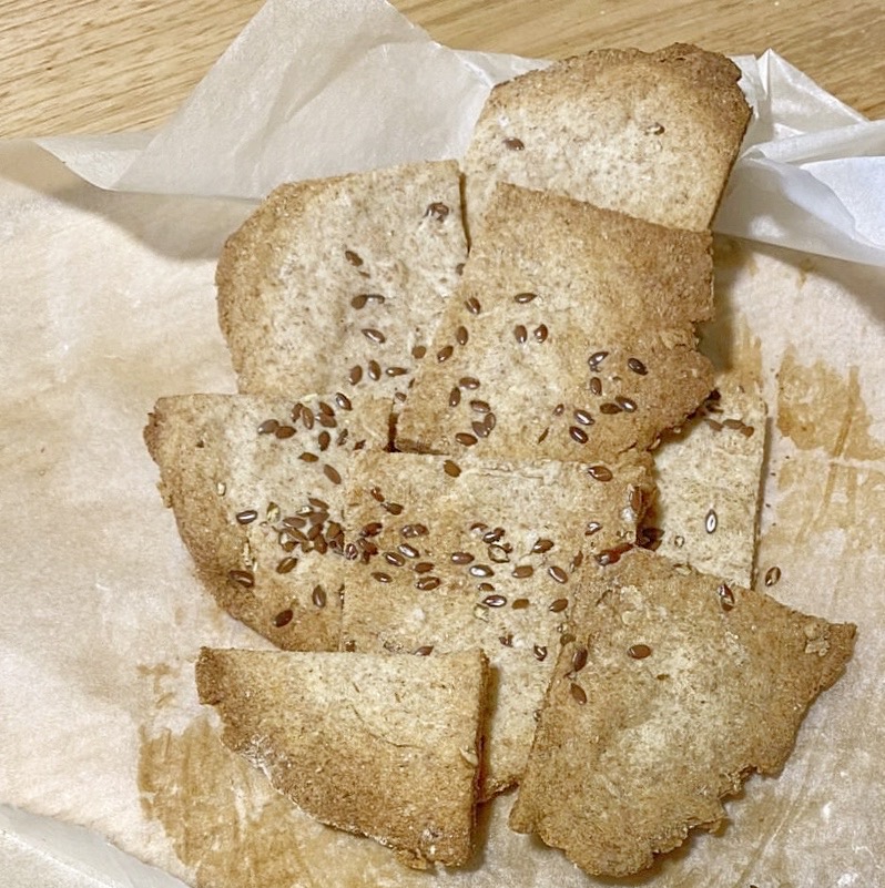 Almond pulp crackers (almond milk making leftover recipe)