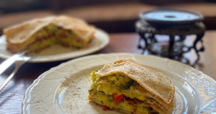 Savory Crêpes Cake