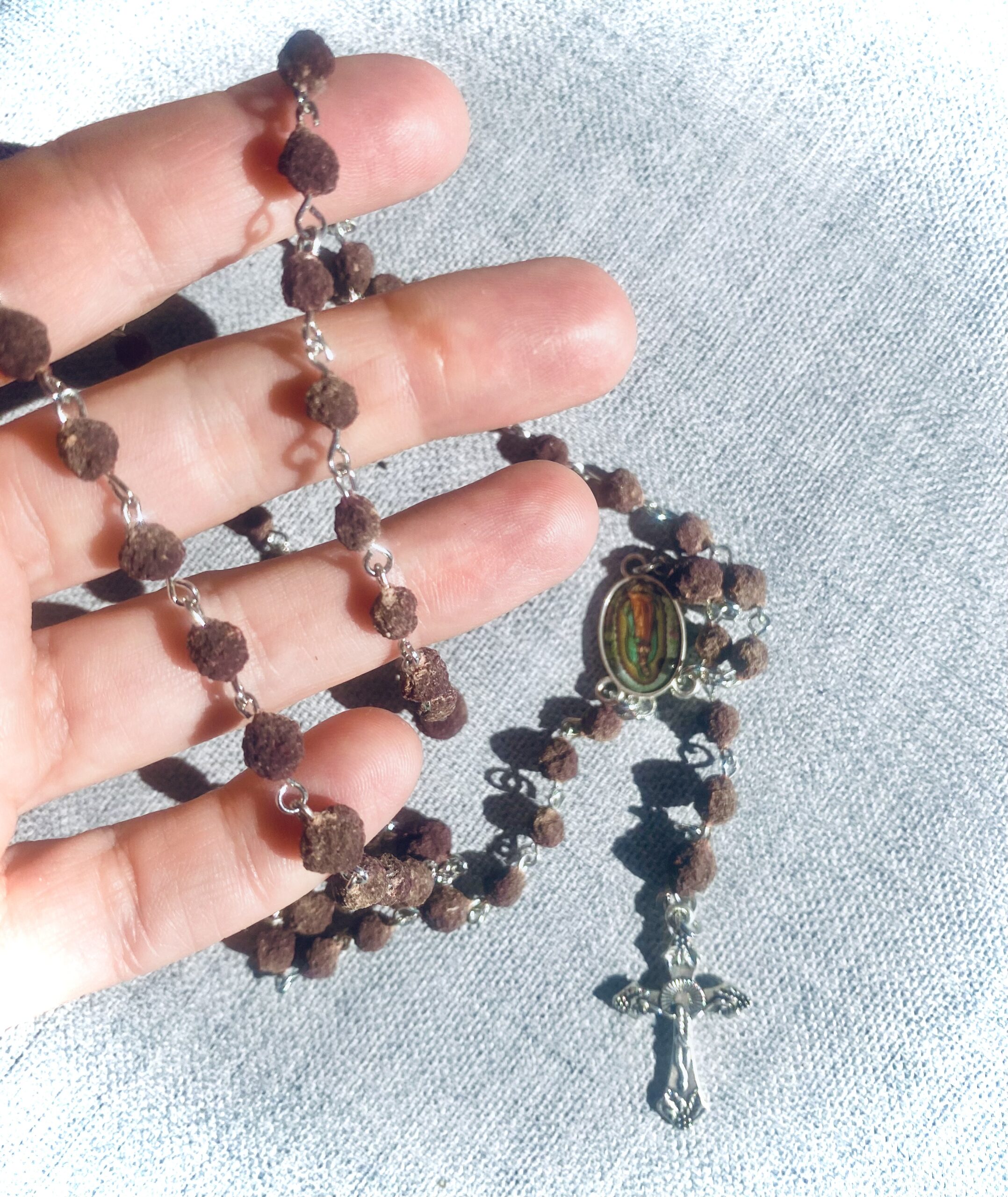 handmade rosaries from natural rose beads